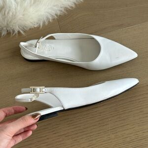 Hermes POP H flats white 37.5
